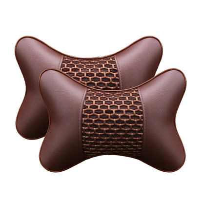 Leather Car Neck Pillow and Headrest